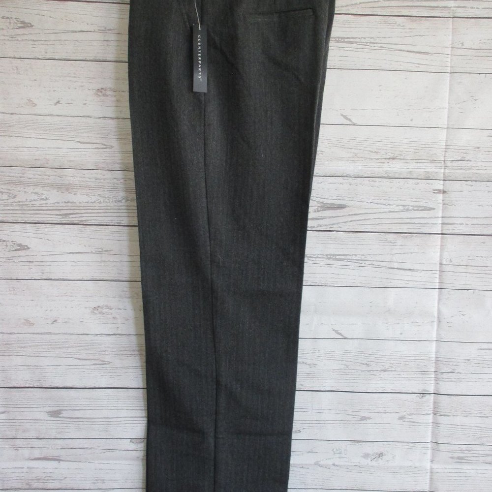 NWT - COUNTERPARTS ladies charcoal gray dress pants - sz 10P